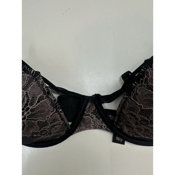 Victorias Secret Womens Bra Size 34DD Lined Demi Black Lacey Underwired - Picture 3 of 8